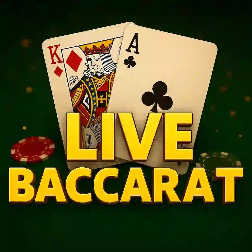 Live Baccarat online game logo by Evolution on spinaltocasinoo.gr